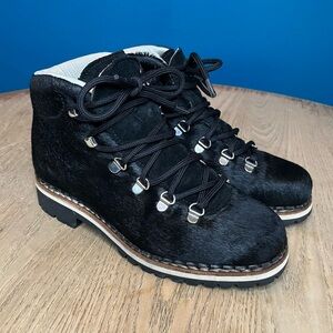 Ventesima Strada Calf Hair Luxury Italian Hiking Boots Size 37 Women’s 6.5